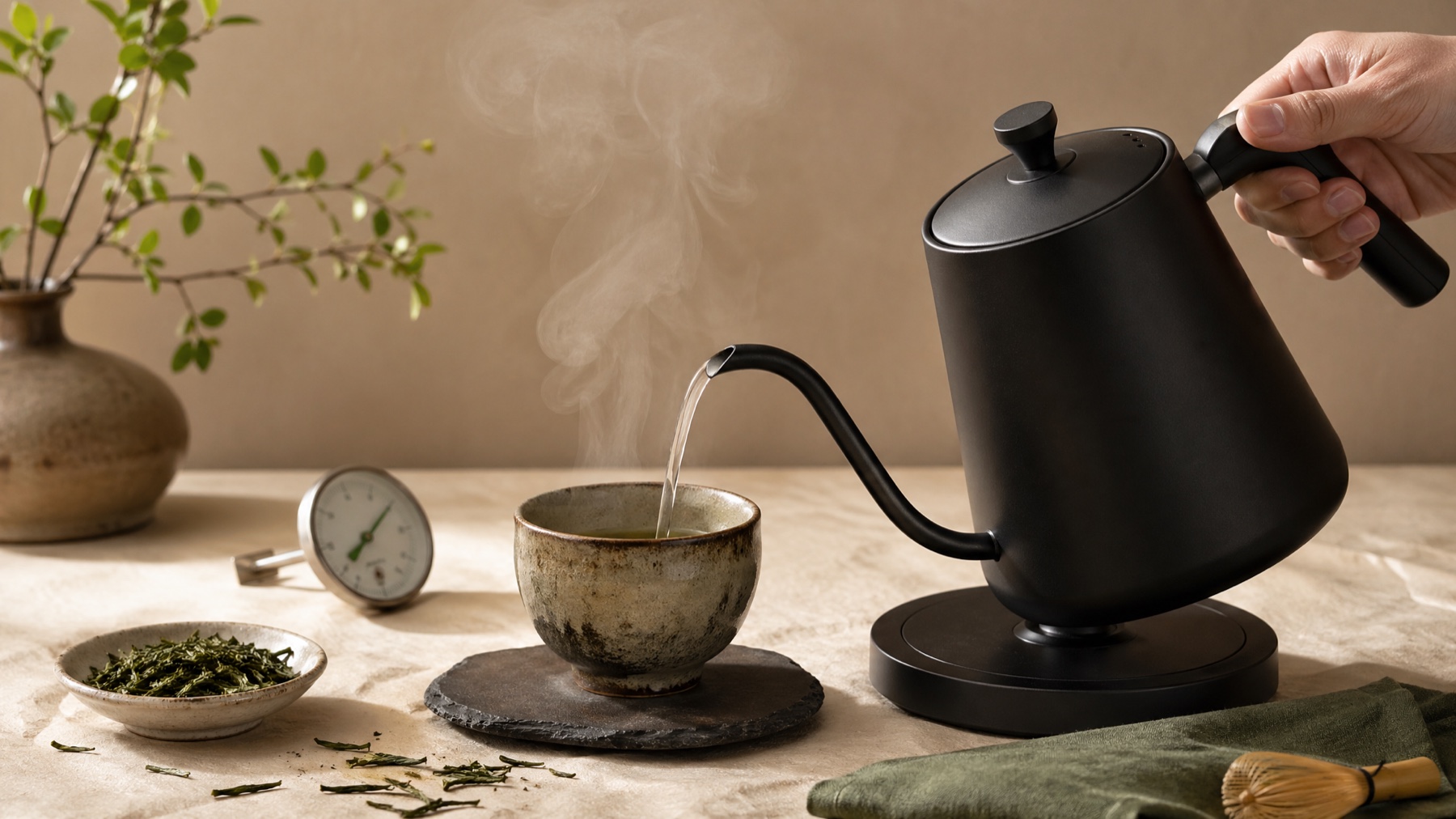 Temperature-control kettles photographed